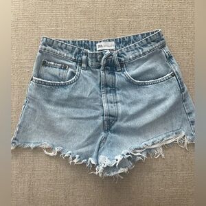 Zara High Rise Jean Shorts